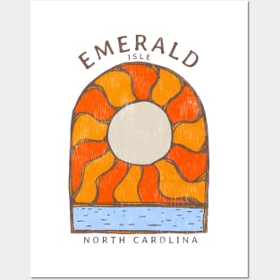 Emerald Isle, NC Summertime Vacationing Burning Sun Posters and Art